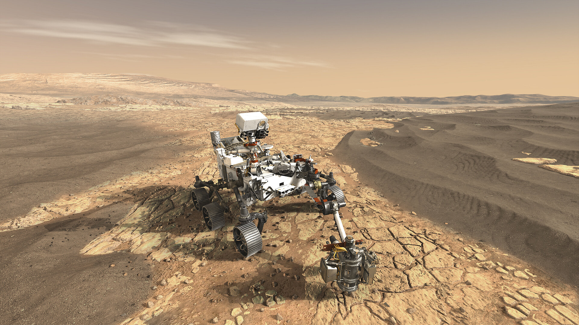 Artist's impression of the Mars 2020 rover