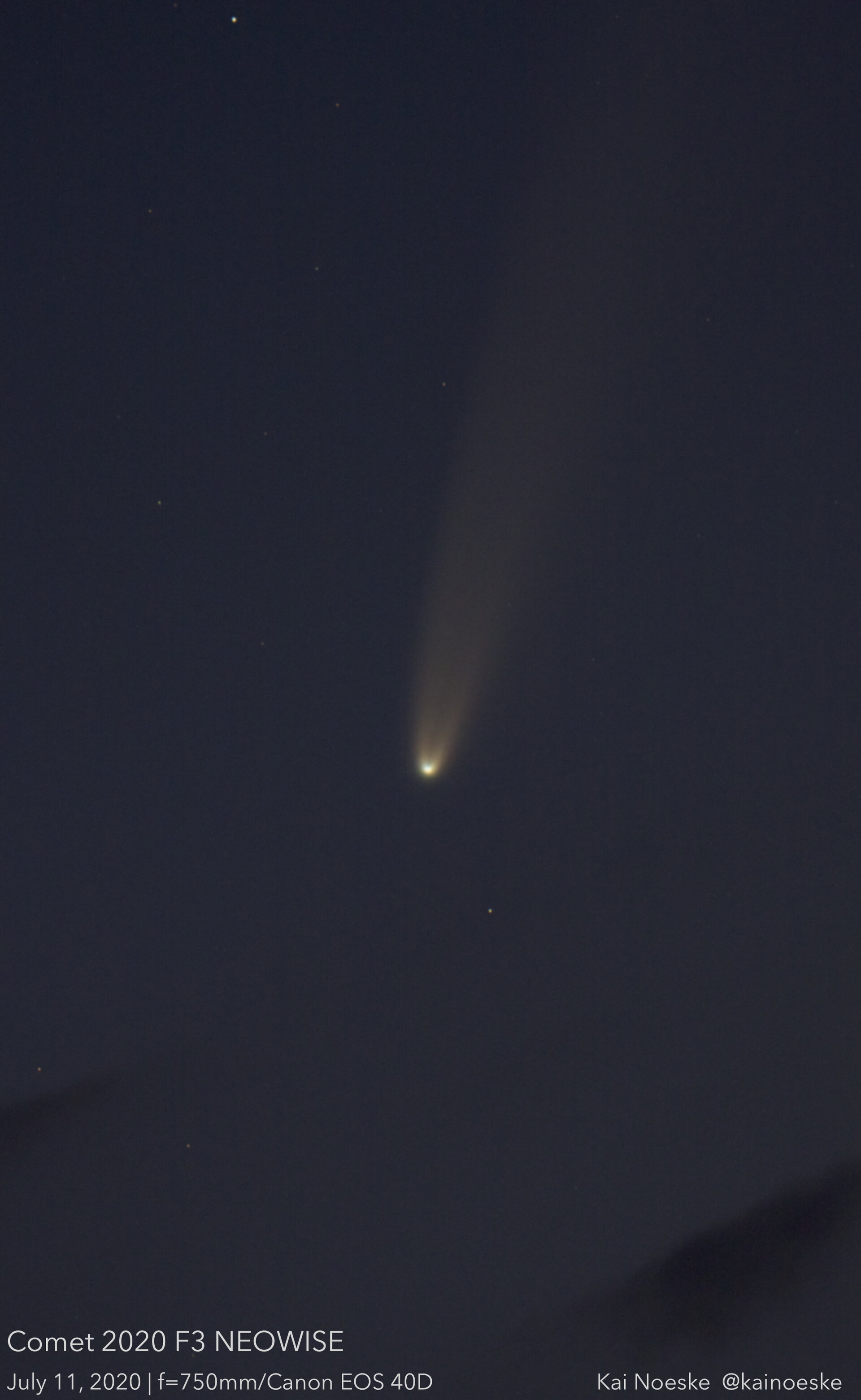 Comet NEOWISE on 11 July 2020
