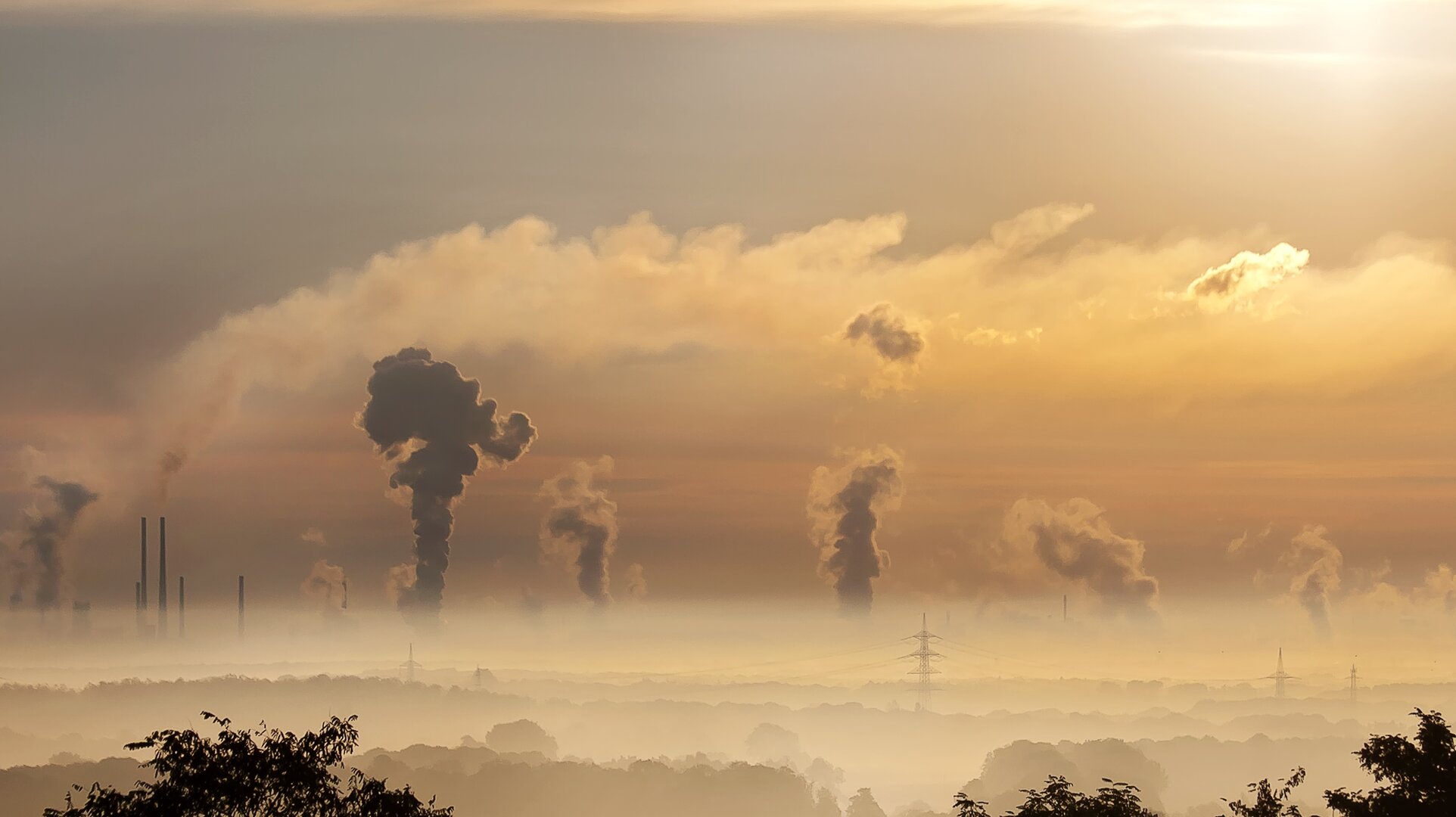 Industrielle Kohlendioxid-Emissionen treiben das erwärmende Klima an