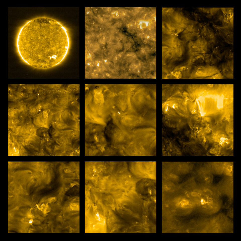 First views of the Sun obtained with Solar Orbiter's EUI on 30 May 2020, revealing the omnipresent miniature eruptions dubbed 'campfires'.
