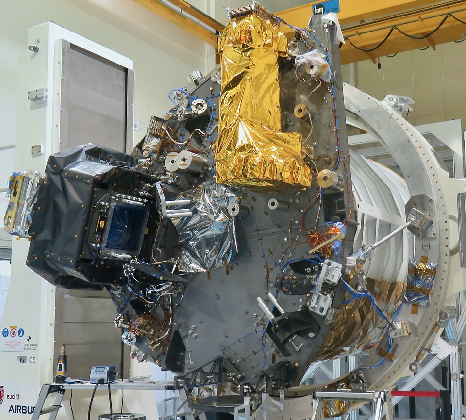 The VIS (left) and NISP (right) instruments on Euclid’s payload module