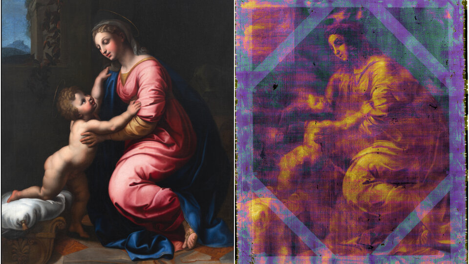 Space technology used to confirm that Madonna and Child is an authentic Raphael painting