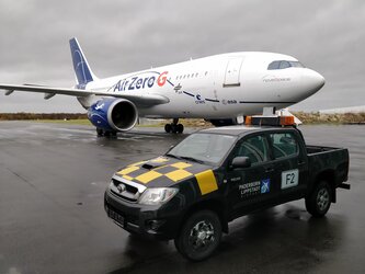 Air Zero G parabolic aircraft at Padeborn-Lippstadt airport 