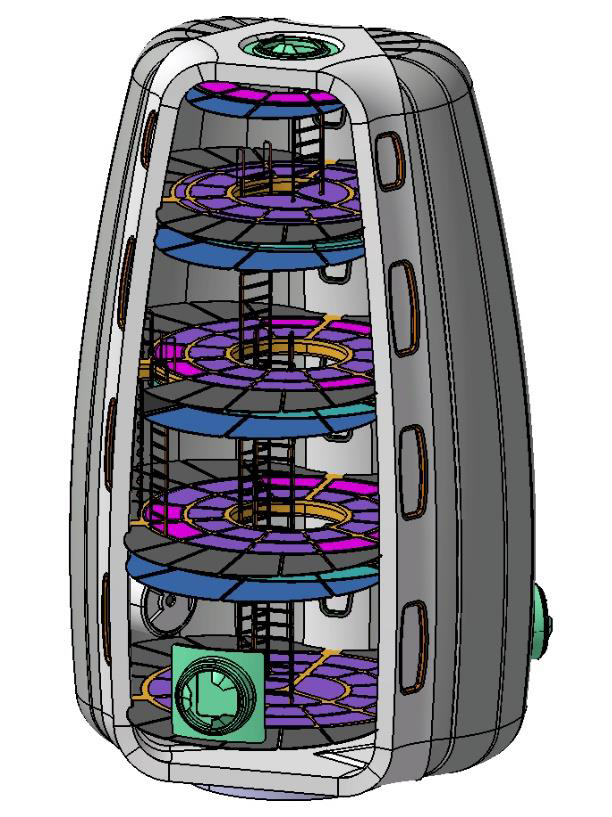 Cutaway view of SOM lunar habitat in expanded position