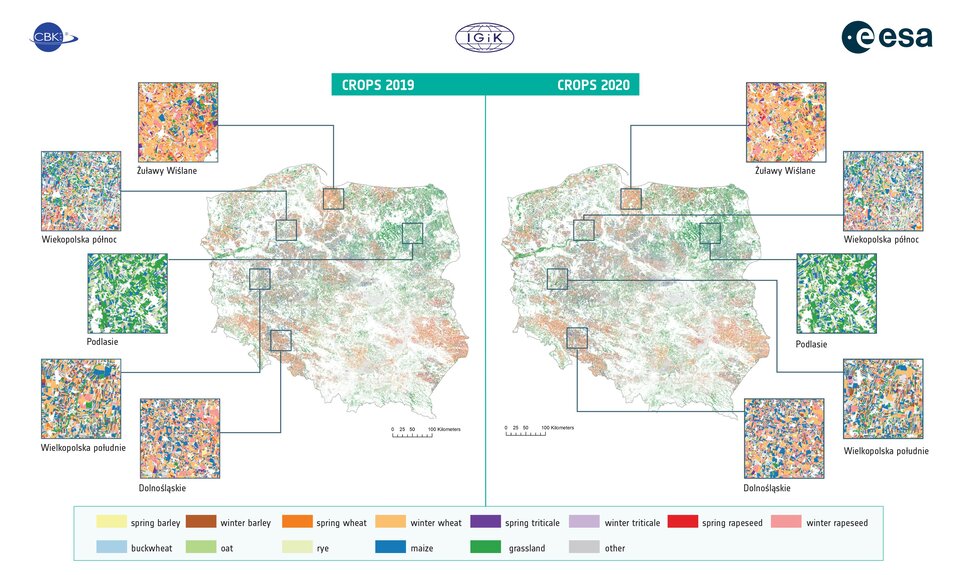 EOStat mapping of crop type in Poland