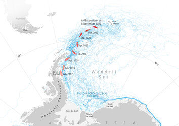 Giant berg on collision course with South Georgia