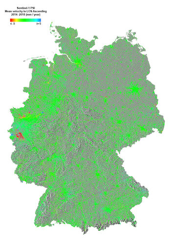 Surface deformation across Germany
