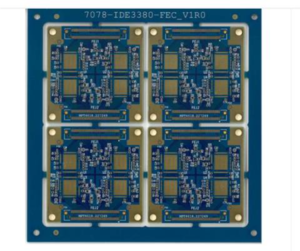 IC side of the four front end card designed for the SIPHRAcam in a carrying frame