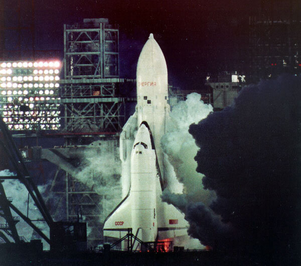 1988 launch of Soviet Buran shuttle