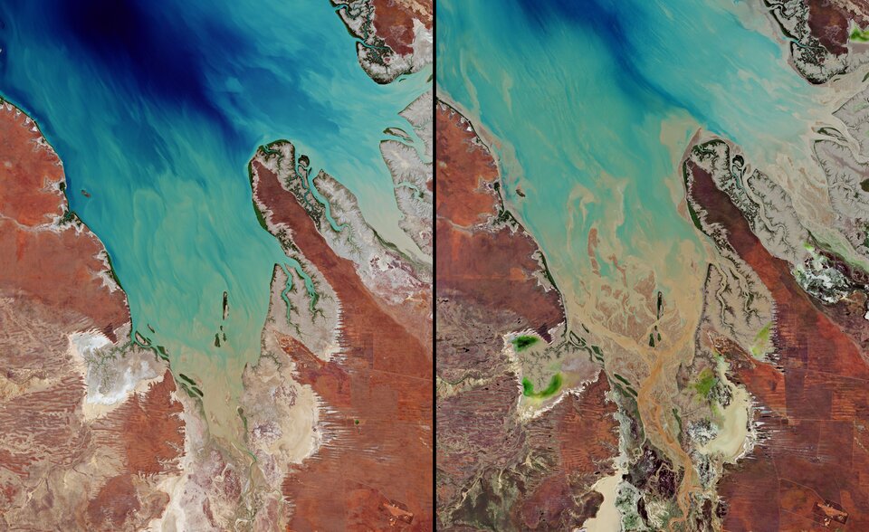 Inondazioni a confronto in Australia Occidentale