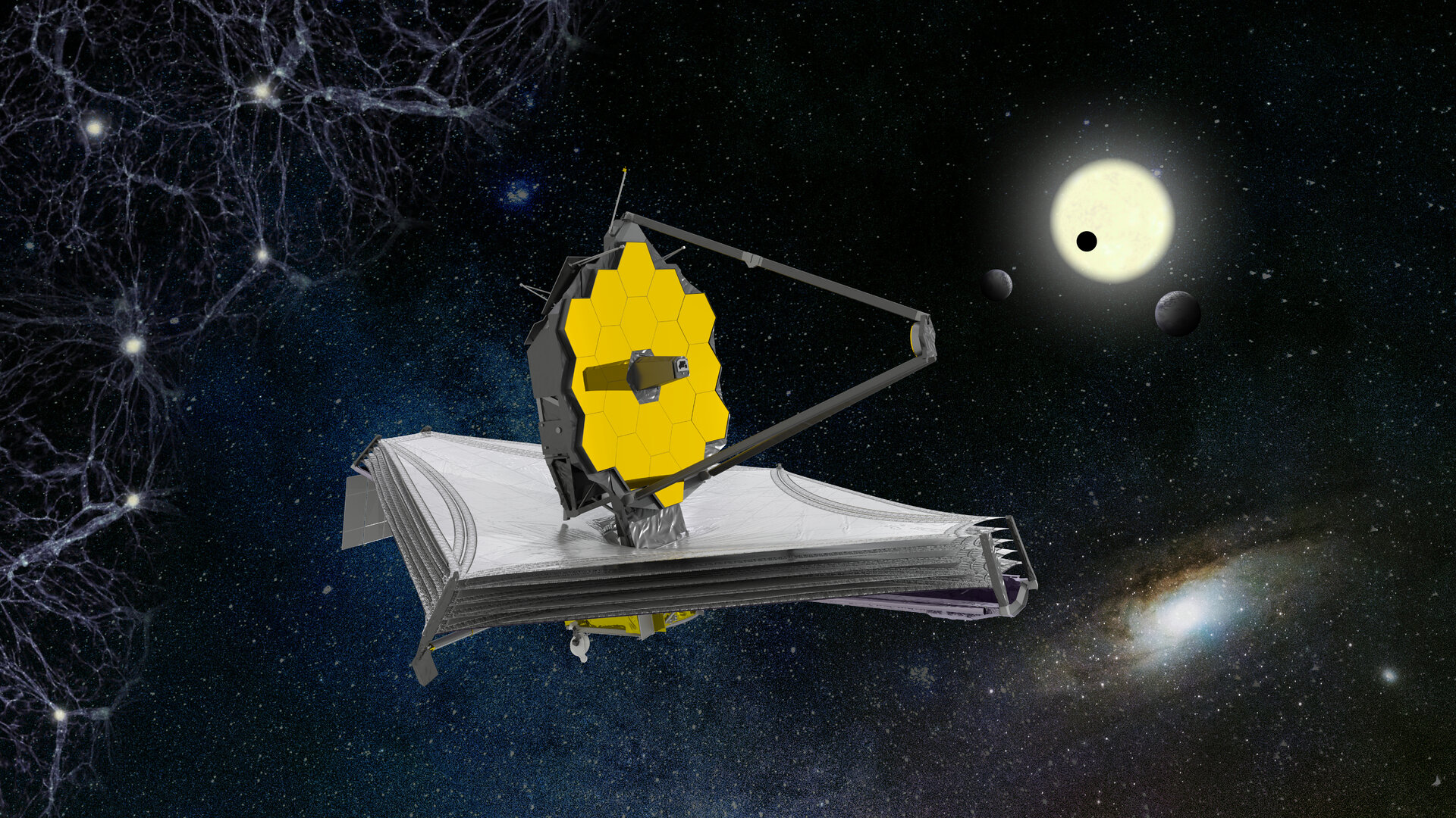 Artist's impression of the James Webb Space Telescope