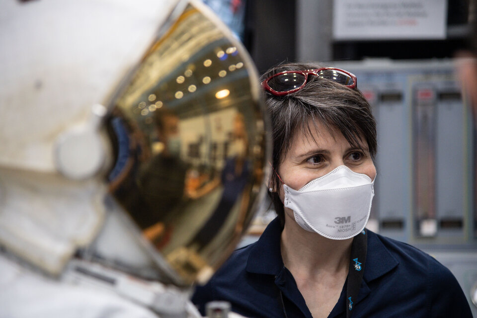 ESA astronaut Samantha Cristoforetti in training for her second space mission