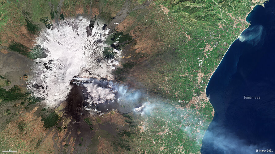 Mount Etna plumes