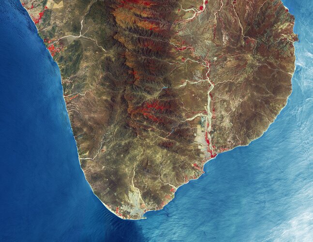 A Copernicus Sentinel-2 image of Los Cabos – a municipality on the southern tip of Mexico's Baja California Peninsula.