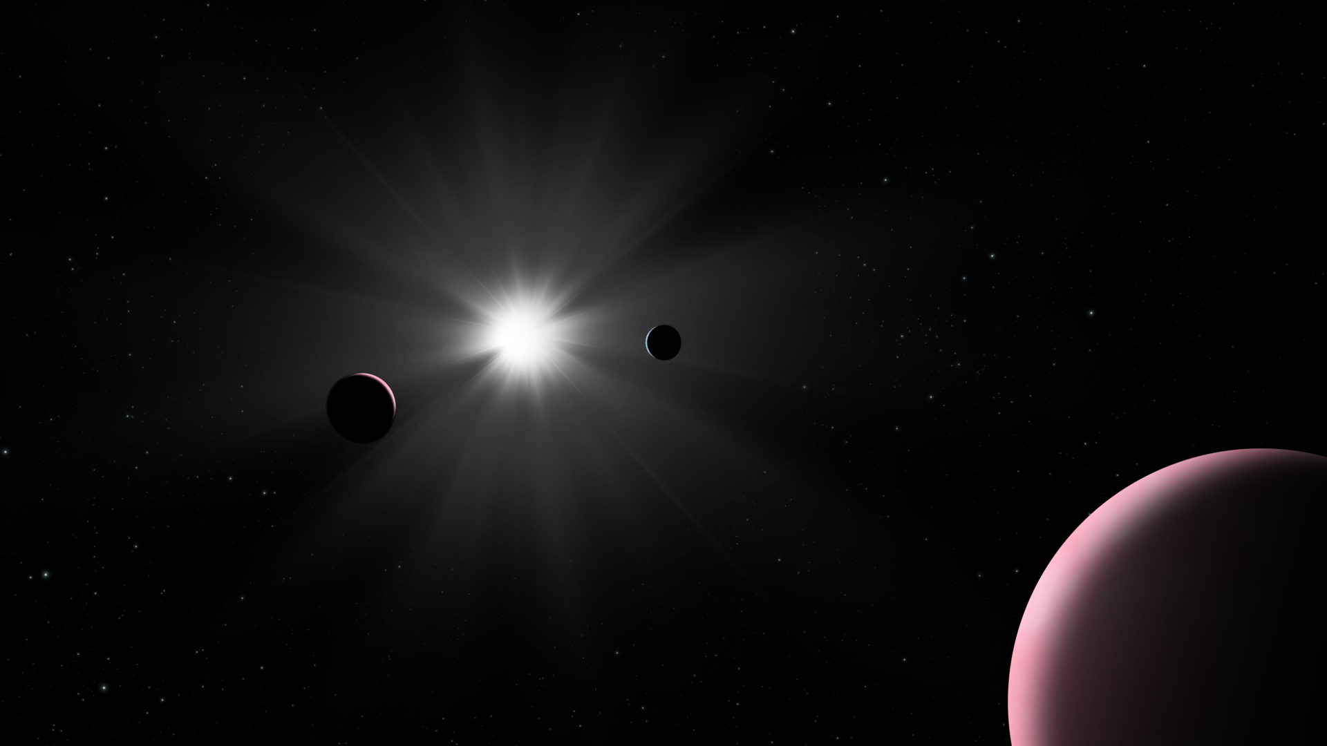 Artist’s impression of the Nu2 Lupi planetary system