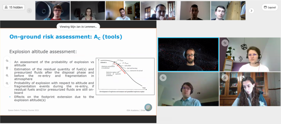 ESA trainer explaining how to estimate on ground risk after spacecraft re-entry