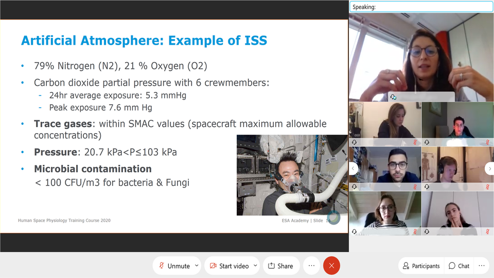 Expert lecture about life support on the International Space Station