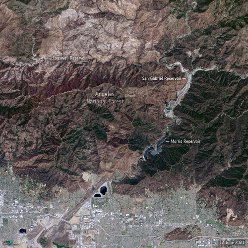 Stark reality of Californian drought from space 