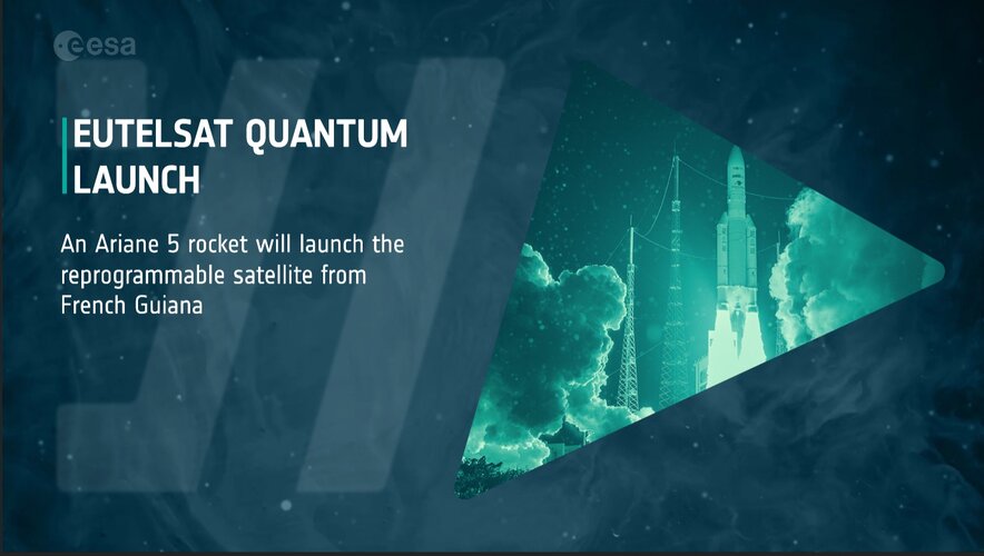 ESA Web TV image for the launch of Eutelsat Quantum