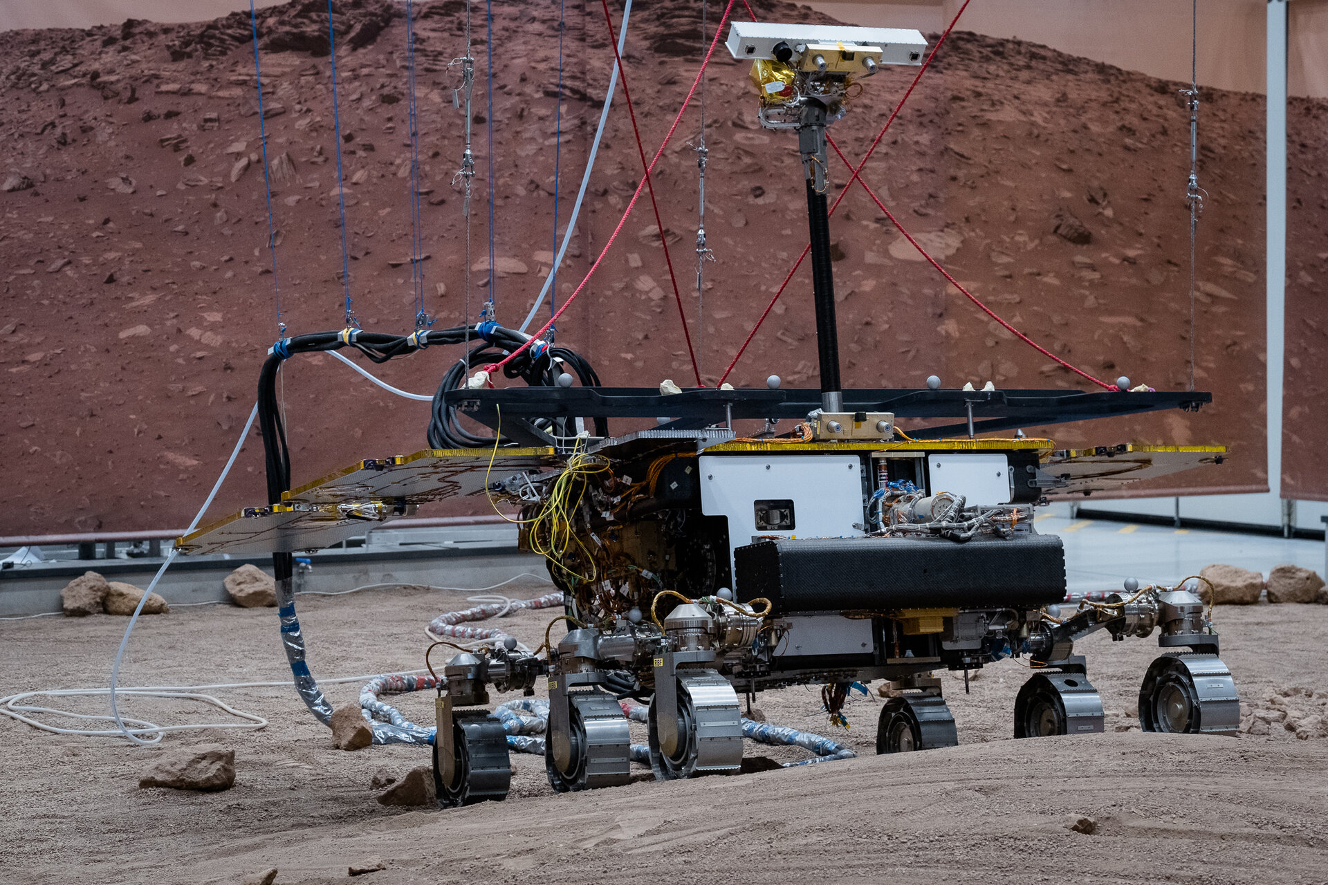 ExoMars twin rover explores a Mars-like terrain