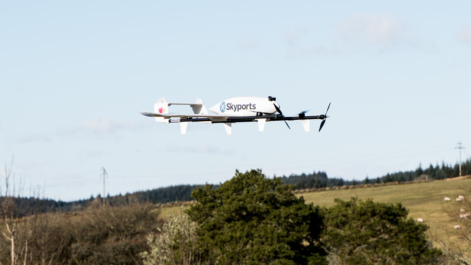 Space-enabled drone to deliver life-saving medical supplies in Scotland