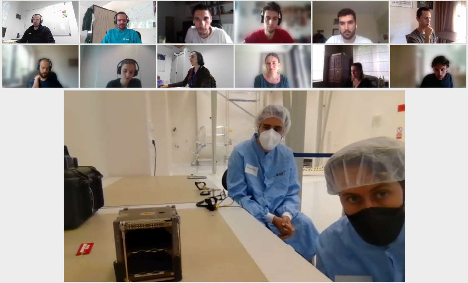 A course highlight was speaking with students from the LEDSAT team in a cleanroom with their satellite.