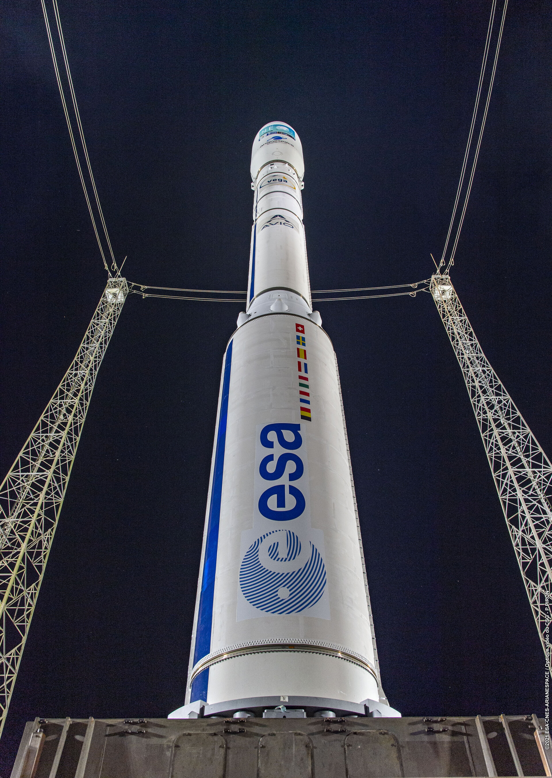 Vega on the launch pad for flight VV19
