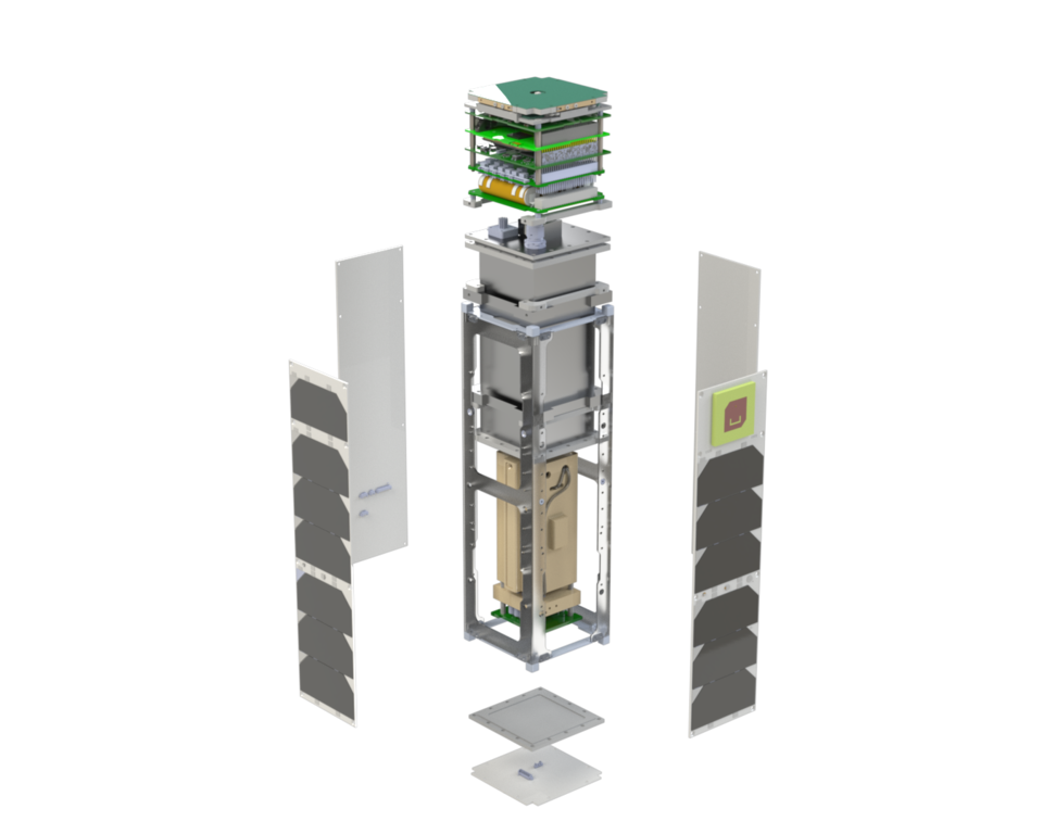 ACubeSAT exploded view 