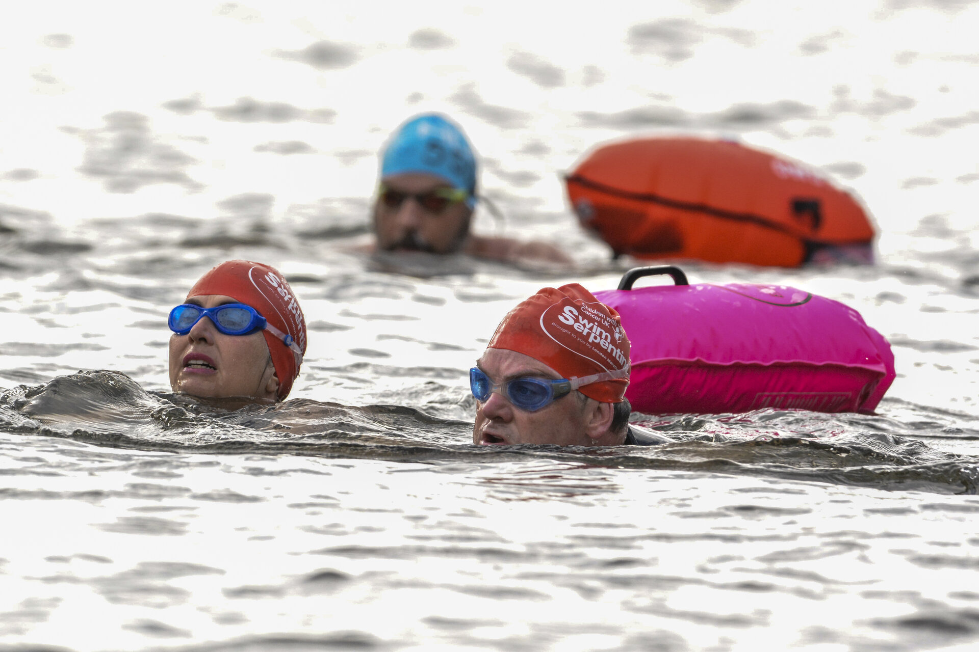 Swimmers in the water at the Swim Serpentine event on 18 September