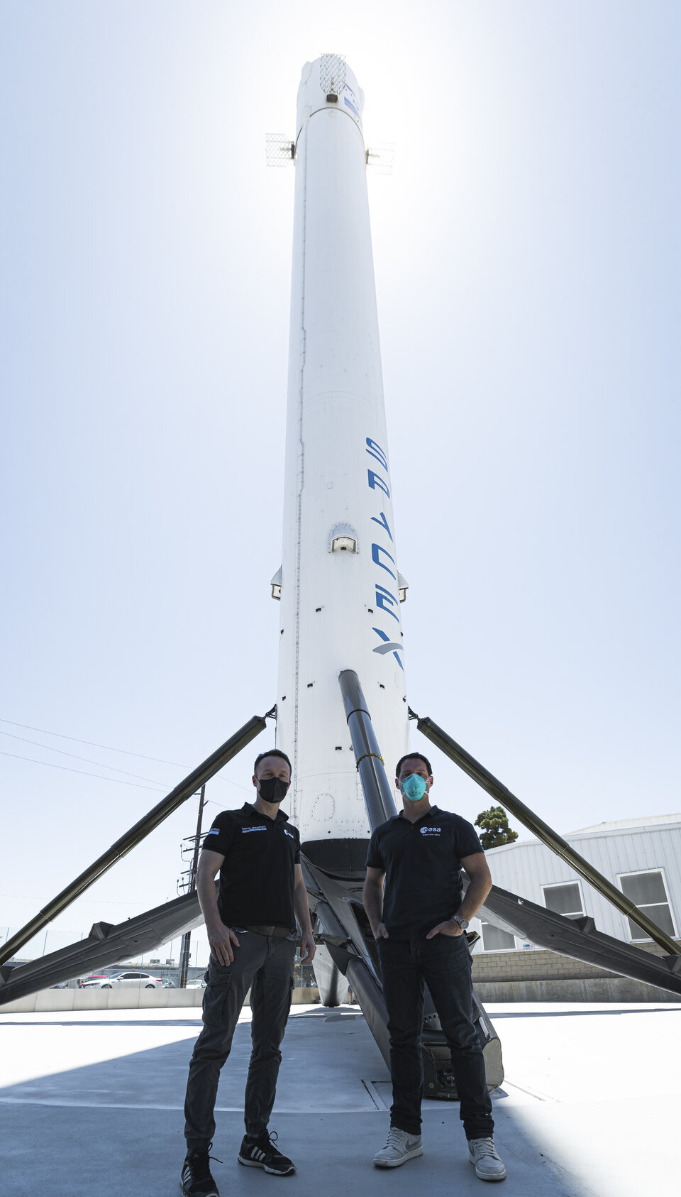 Thomas et Matthias pendant leur entrainement au siège de SpaceX