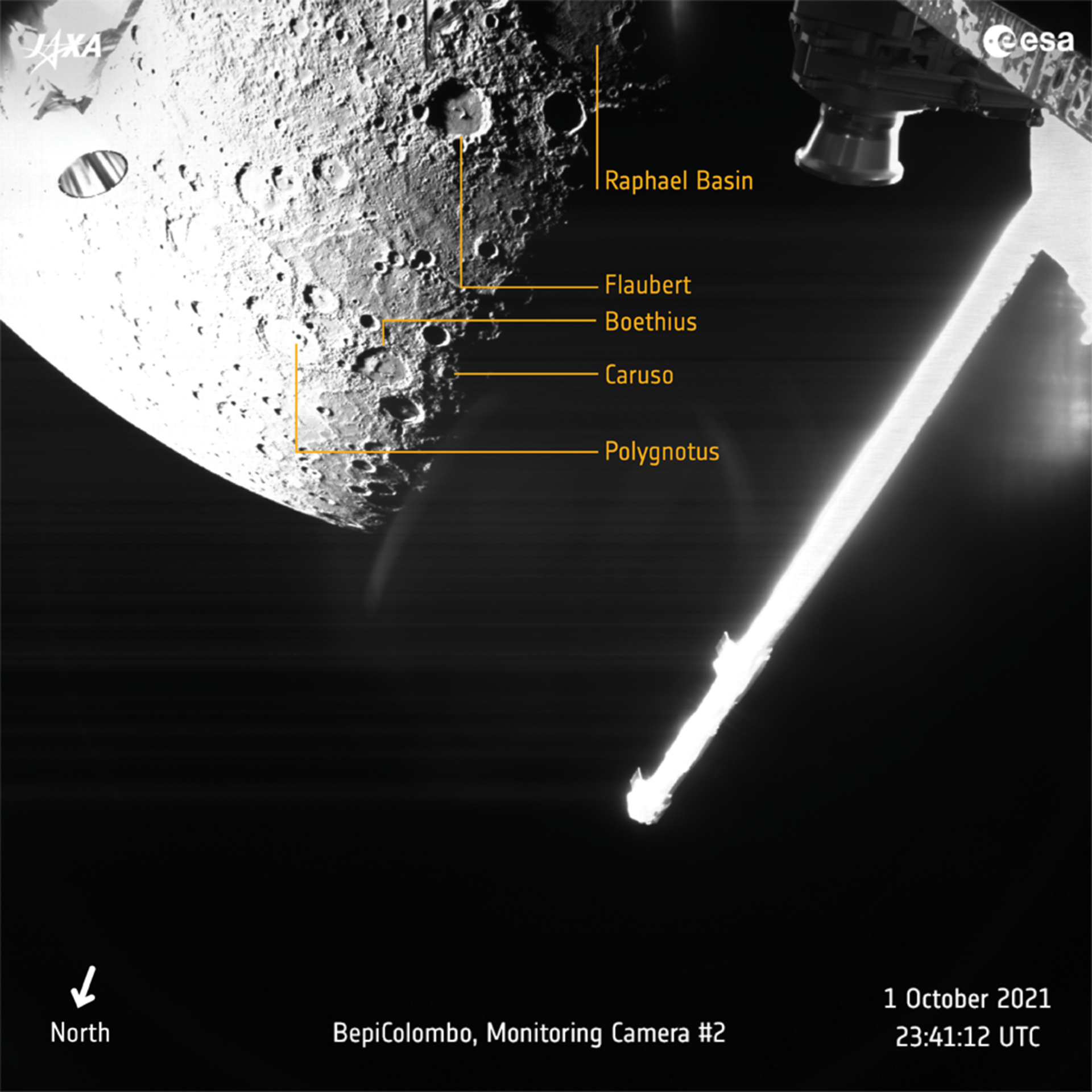 BepiColombo meets Mercury – annotated
