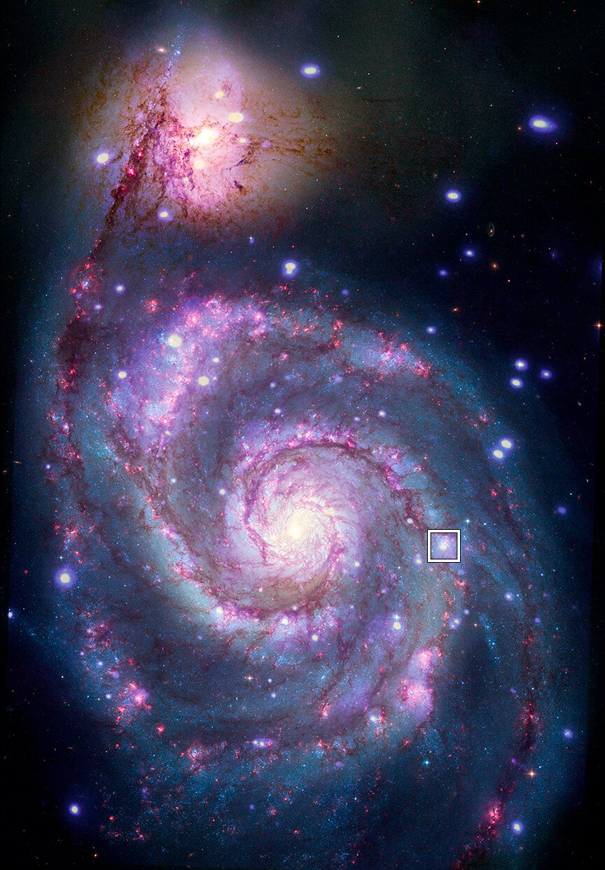 Location of possible planet in M51