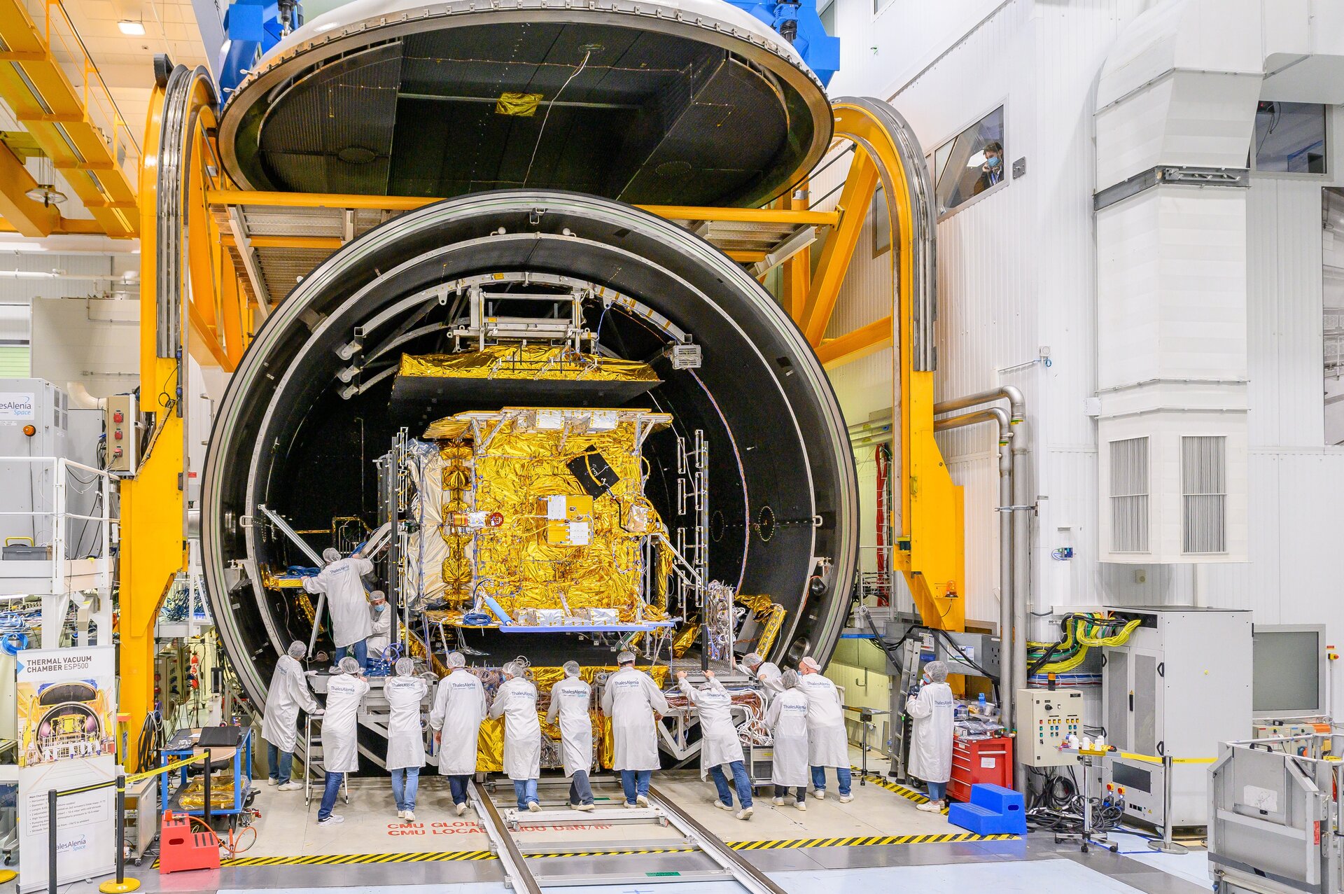 SES-17 in a thermal vacuum chamber