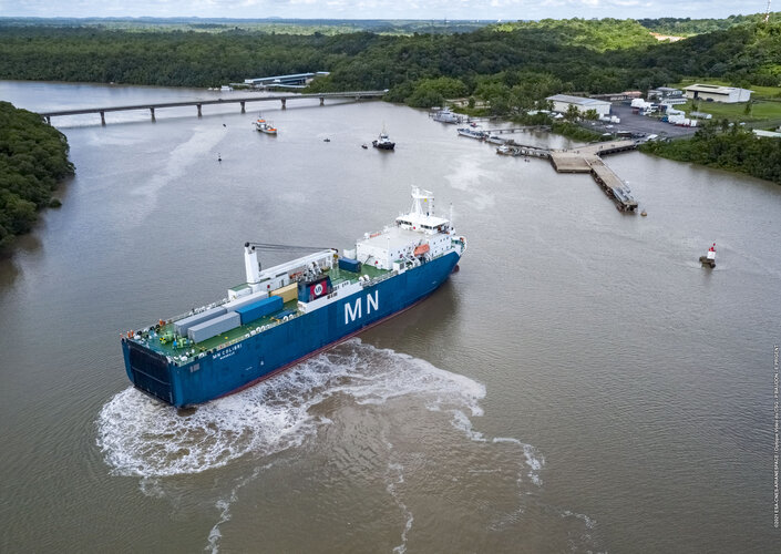 The James Webb Space Telescope has arrived safely at Pariacabo harbour in French Guiana