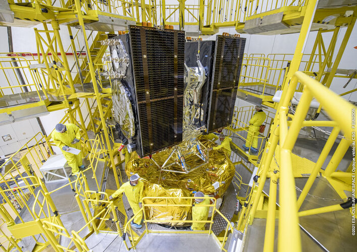 Galileos attached to upper stage as launch draws near