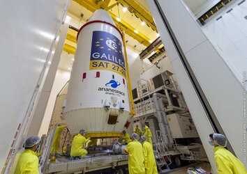 Galileos encapsulated for launch