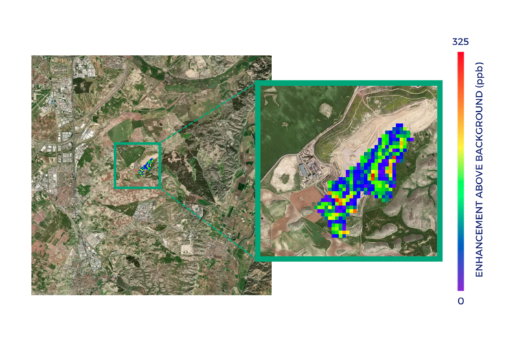 Methane emissions detected by GHGSat