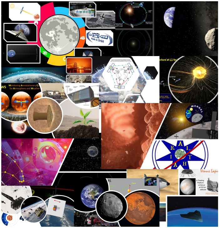 Collage of the depictions of some of the submitted ideas