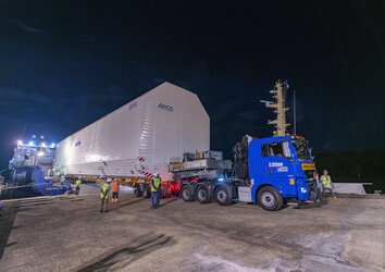 Ariane 6 central core reaches Europe's Spaceport