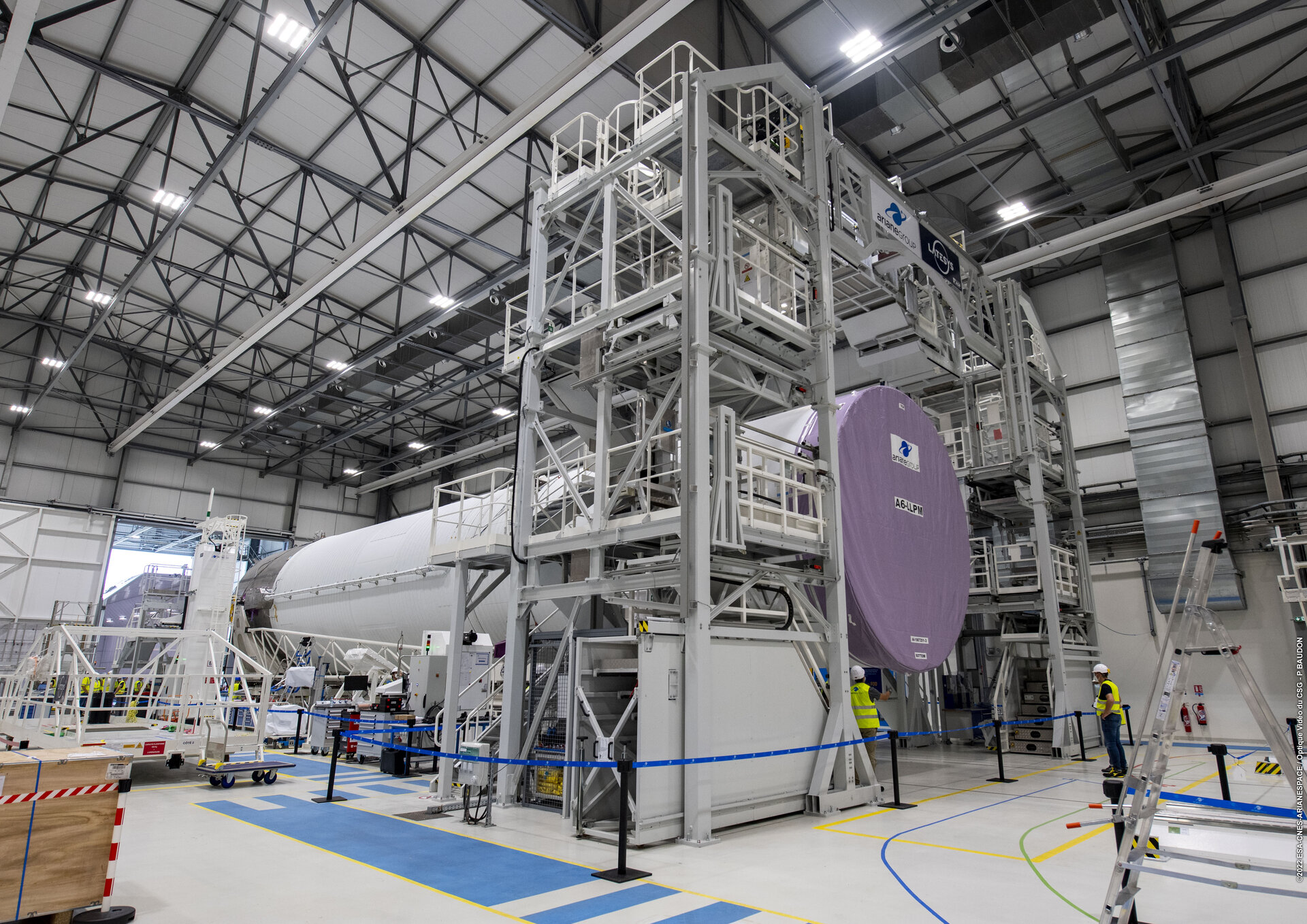 First Ariane 6 lower stage to enter the new assembly building at Europe's Spaceport in French Guiana