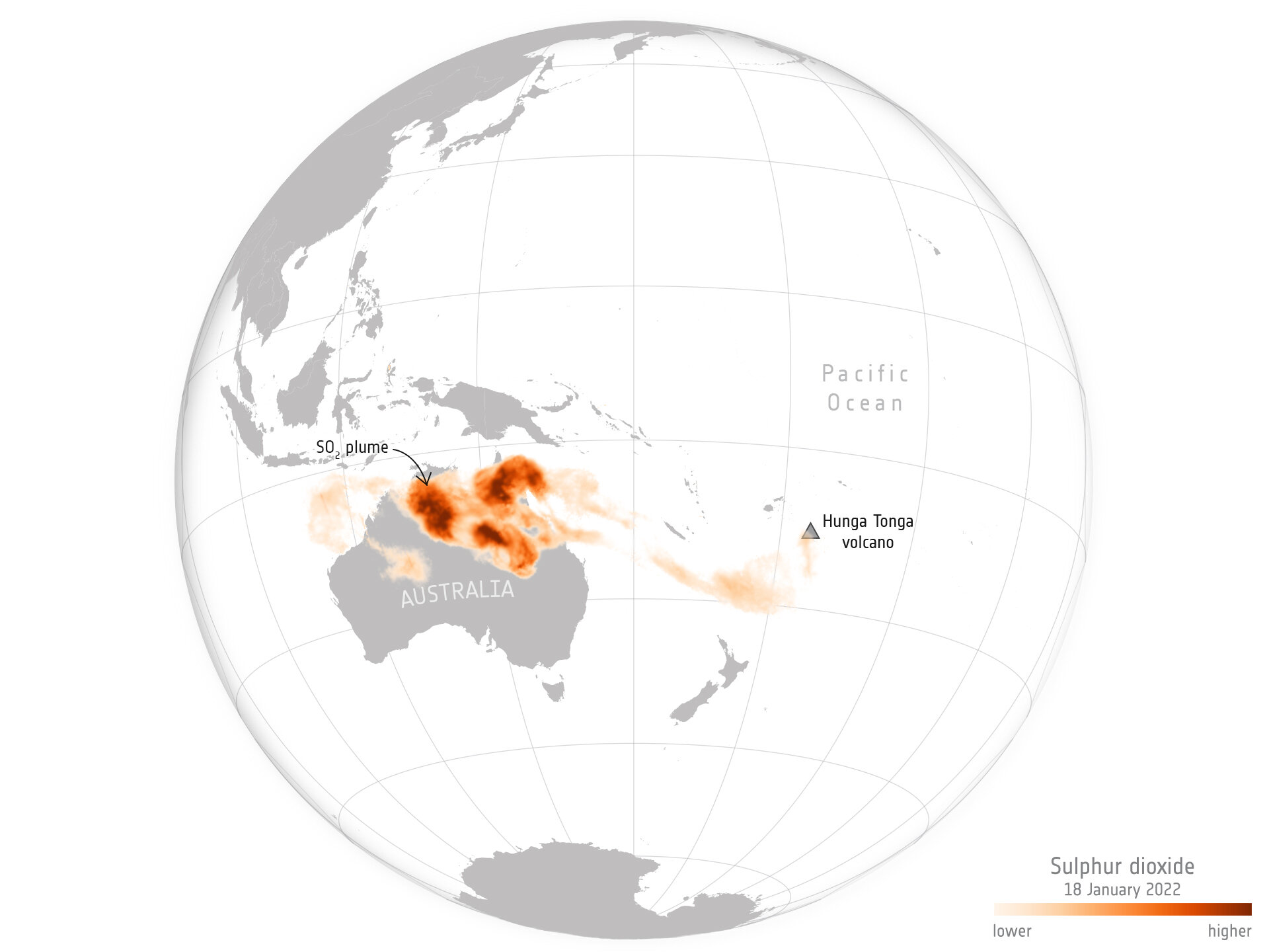 Sulfur dioksida dari letusan Tonga menyebar ke Australia
