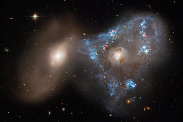 Hubble looks at a ‘Space Triangle’ spawned by a galaxy collision