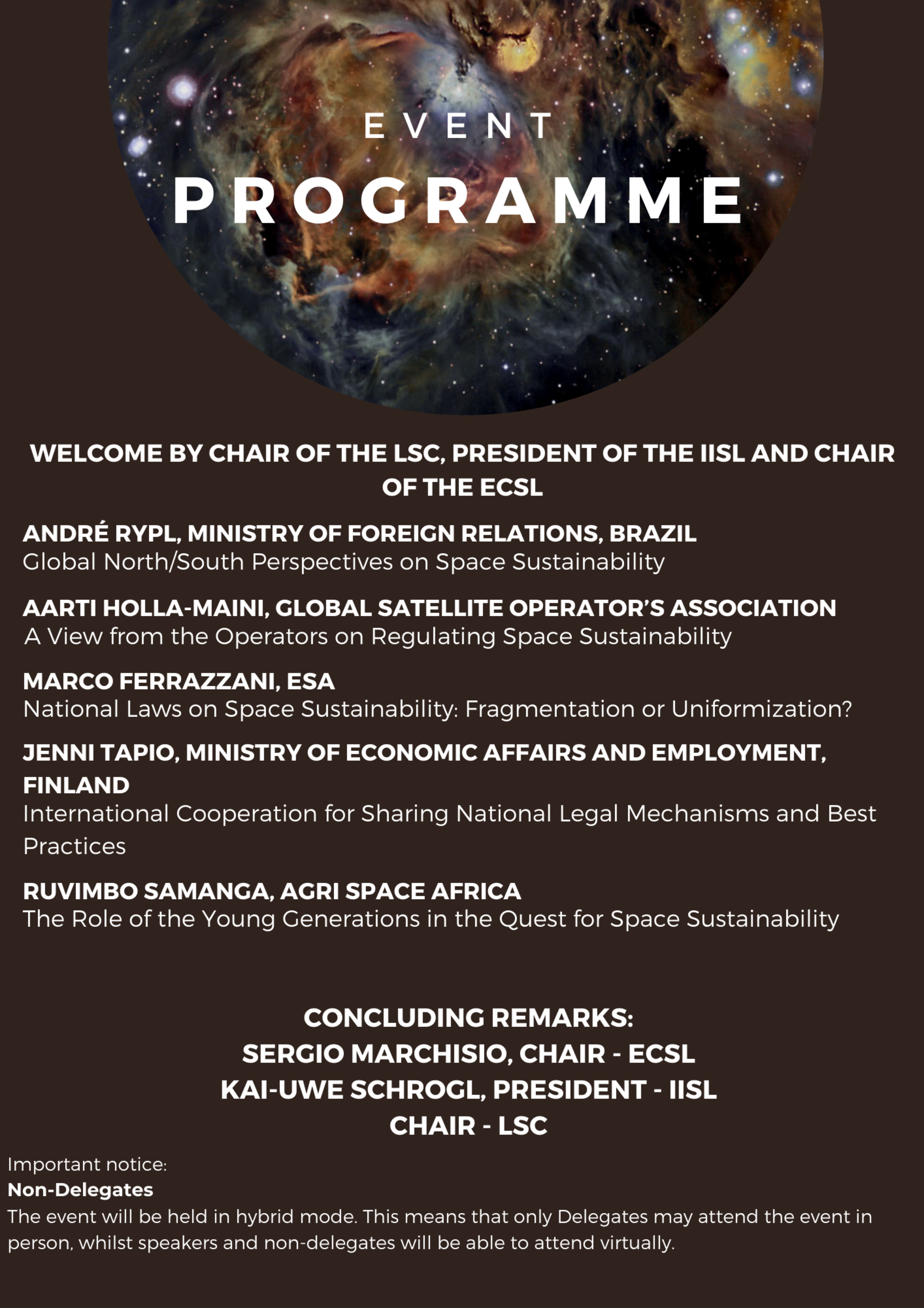 IISL-ECSL Symposium 2022 - Programme