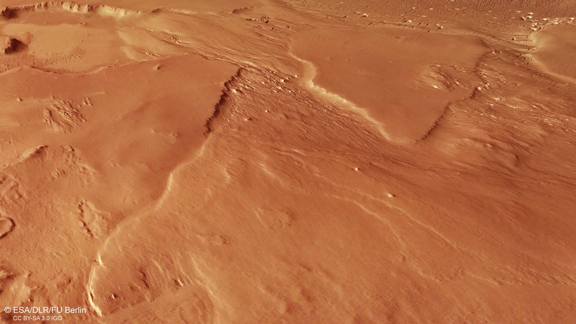 Second perspective view of Medusae Fossae