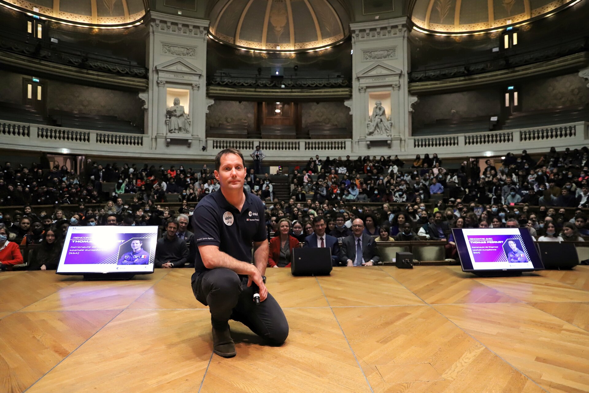 Matinée-rencontre en Sorbonne pour Thomas Pesquet