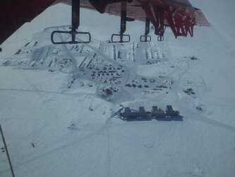 View from a British Antarctic survey aircraft during the PolarGAP campaign