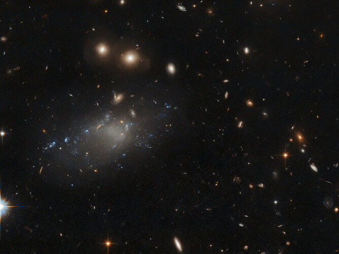 Hubble spies a tenuous diffuse galaxy