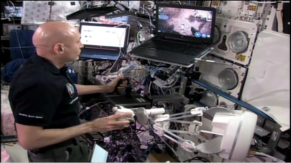 Luca controlling rover from ISS