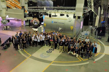 Student teams in the High Bay at ESTEC