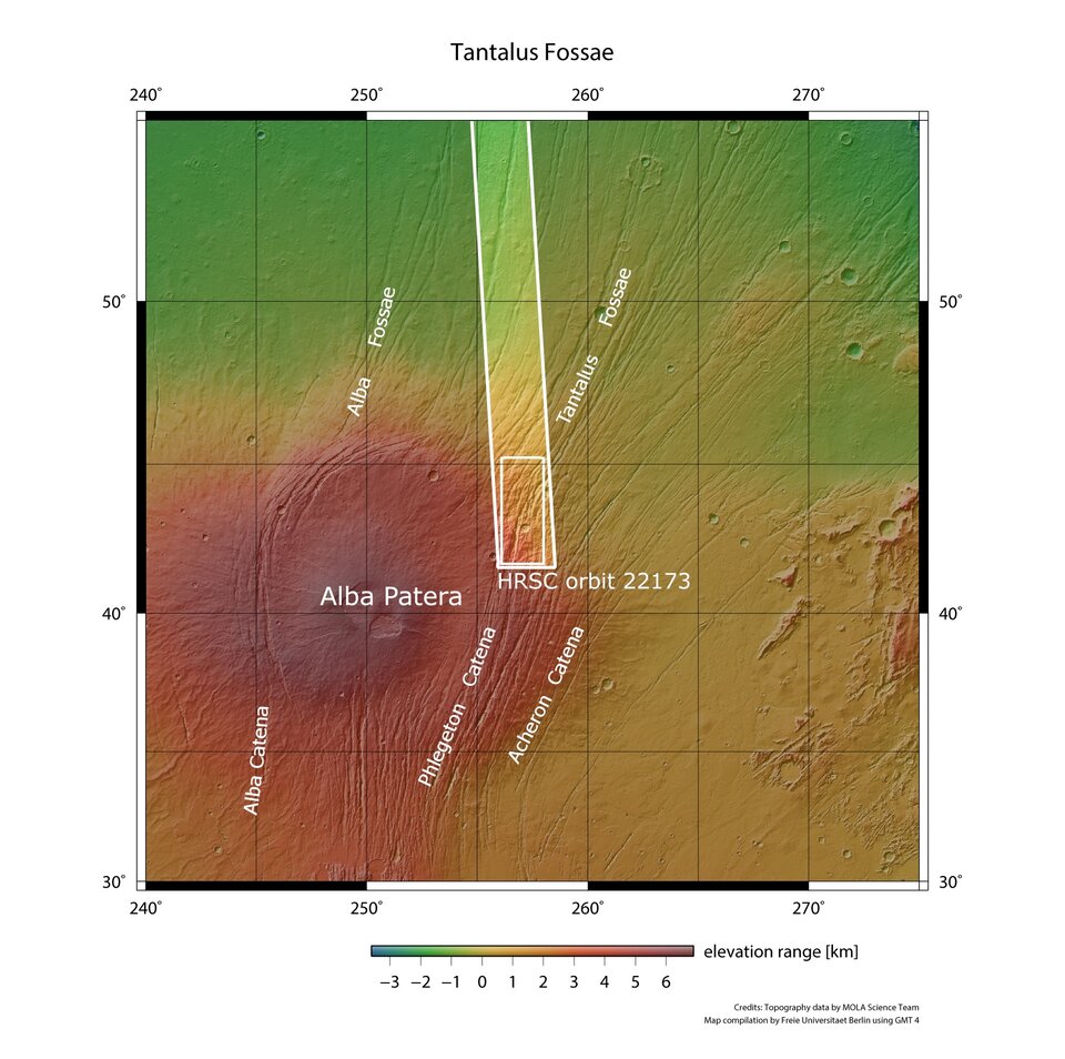 Tantalus Fossae in context